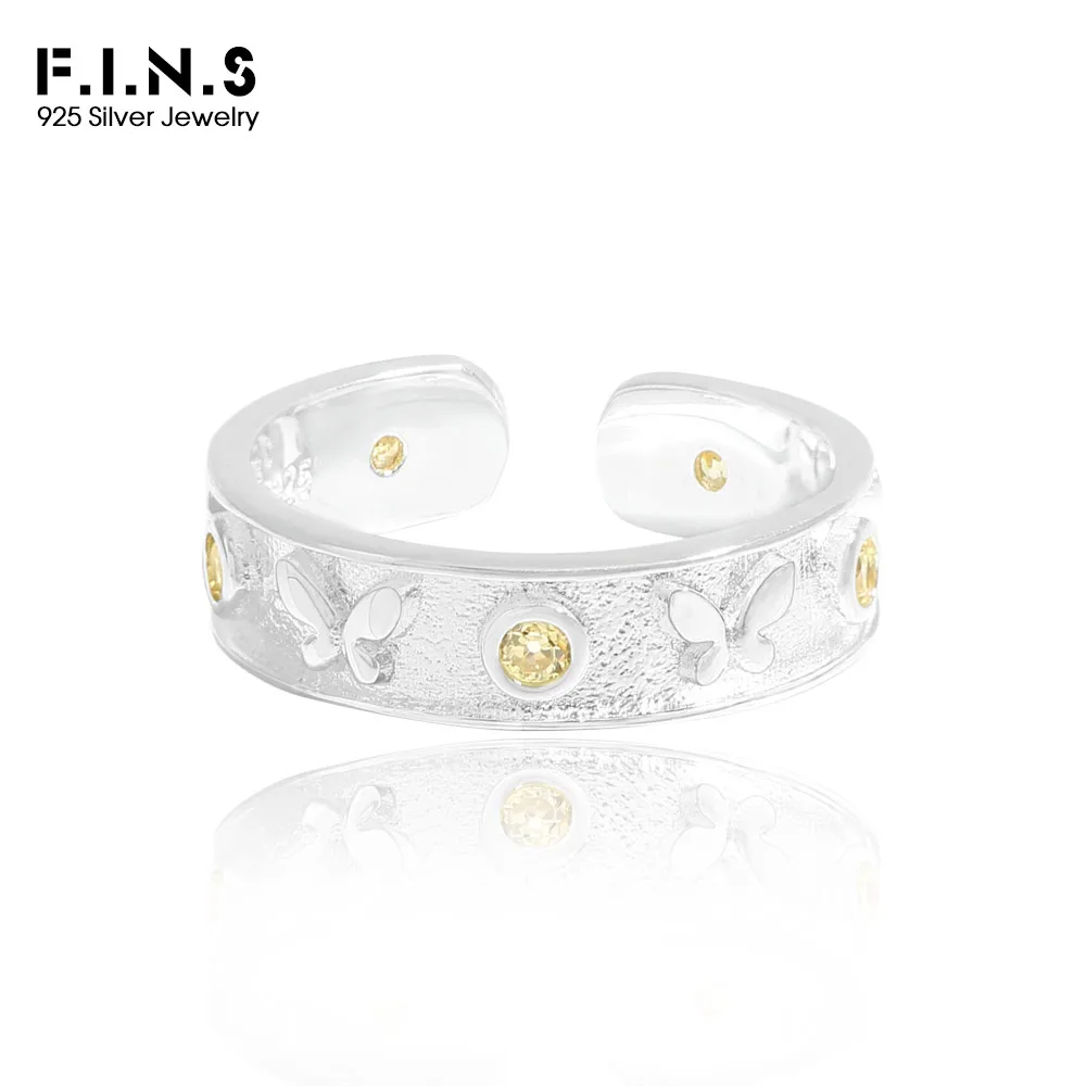 F.I.N.S Korean Design Butterfly S925 Sterling Silver Open Ring Yellow Zircon Open Adjustable Fashion Fine Jewelry Accessories
F.I.N.S Korean Design Butterfly S925 Sterling Silver Open Ring Yellow Zircon Open Adjustable Fashion Fine Jewelry Accessories