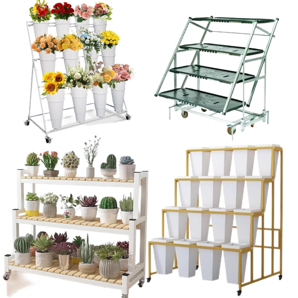 Float Heavy-duty 3-shelf trolley with stepped four-wheeled aluminum plant carrier, customizable by OEM
Float Heavy-duty 3-shelf trolley with stepped four-wheeled aluminum plant carrier, customizable by OEM