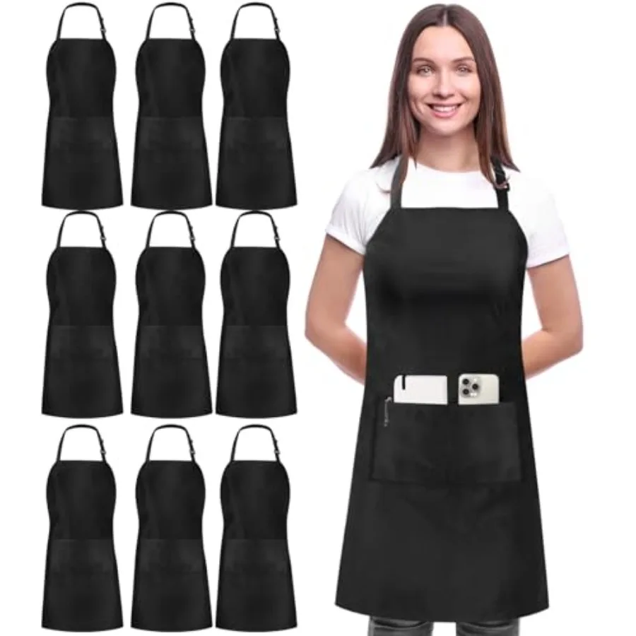 Utopia Kitchen 10 Pack Bib Apron Adjustable with 2 Pockets, Water and Oil Resistant, Cooking Kitchen Chef Apron for Women Men
Utopia Kitchen 10 Pack Bib Apron Adjustable with 2 Pockets, Water and Oil Resistant, Cooking Kitchen Chef Apron for Women Men