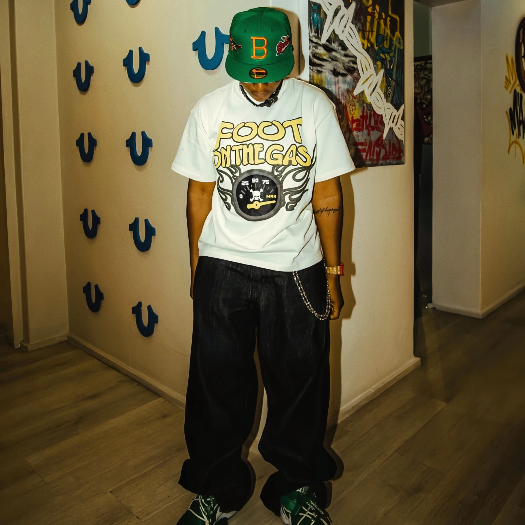 Summer 2025 New BPM Break Pl American Street Sle ort Sve T-irt Foil Print Daboard Creative Fun Printed Casual Top
Summer 2025 New BPM Break Pl American Street Sle ort Sve T-irt Foil Print Daboard Creative Fun Printed Casual Top