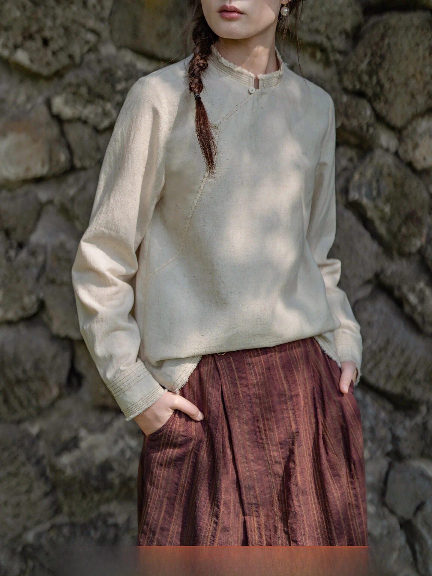 Original Spring Cotton Linen irt Color Dot New Chinese Zen Sle Stand Collar Long Sve Women's Premium Quali Faion Top
Original Spring Cotton Linen irt Color Dot New Chinese Zen Sle Stand Collar Long Sve Women's Premium Quali Faion Top