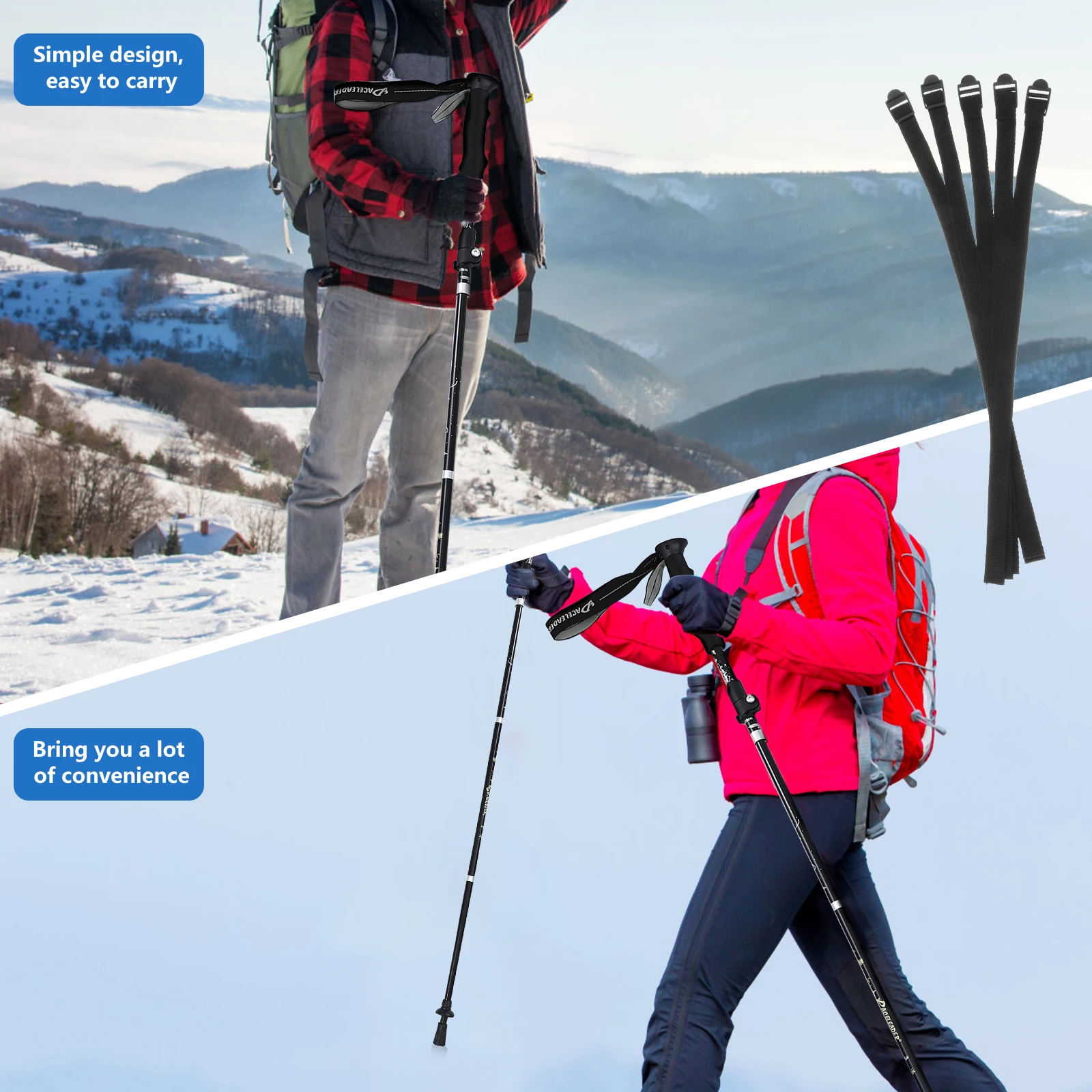 5 Pcs Ski Pole Wristband Strap Straps Fasteners for Carrying Carrier Stick Trekking Poles
5 Pcs Ski Pole Wristband Strap Straps Fasteners for Carrying Carrier Stick Trekking Poles