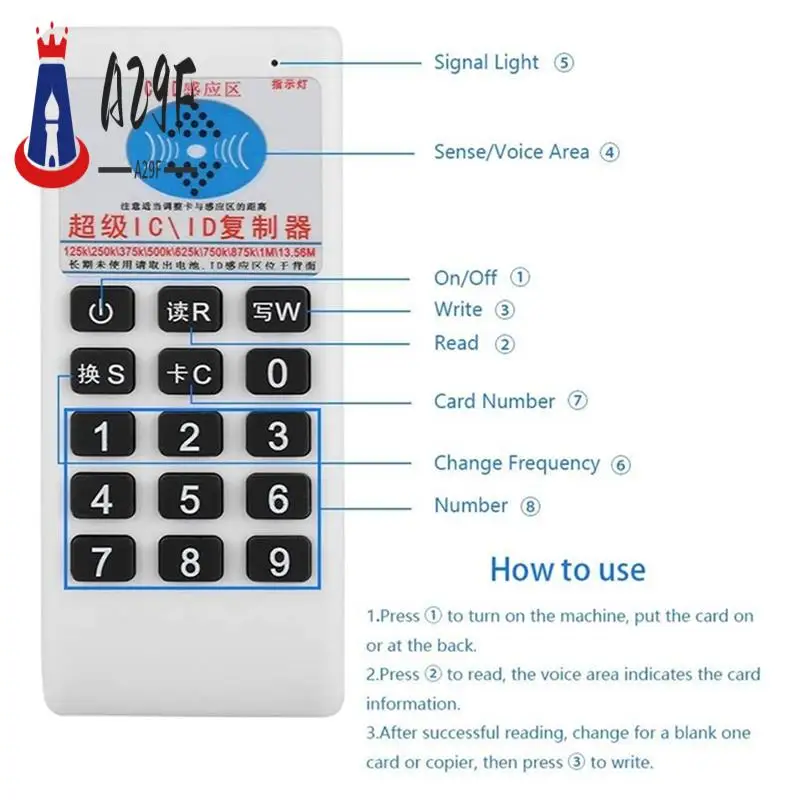 A29F-RFID NFC IC Card Reader & Writer + 5XUID Card 125Khz-13,56MHZ Дубликатор RFID Устройство чтения смарт-карт Дубликатор IC ID
A29F-RFID NFC IC Card Reader & Writer + 5XUID Card 125Khz-13,56MHZ Дубликатор RFID Устройство чтения смарт-карт Дубликатор IC ID