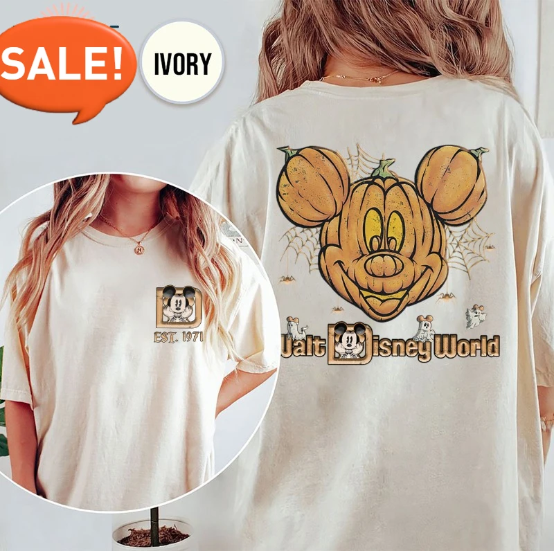 Potdemiel Vintage Mickey Mouse Walt World Halloween 2 Side shirt Pumpkin shirt Mickey's Not So Scary Halloween Party Trip Tee
Potdemiel Vintage Mickey Mouse Walt World Halloween 2 Side shirt Pumpkin shirt Mickey's Not So Scary Halloween Party Trip Tee