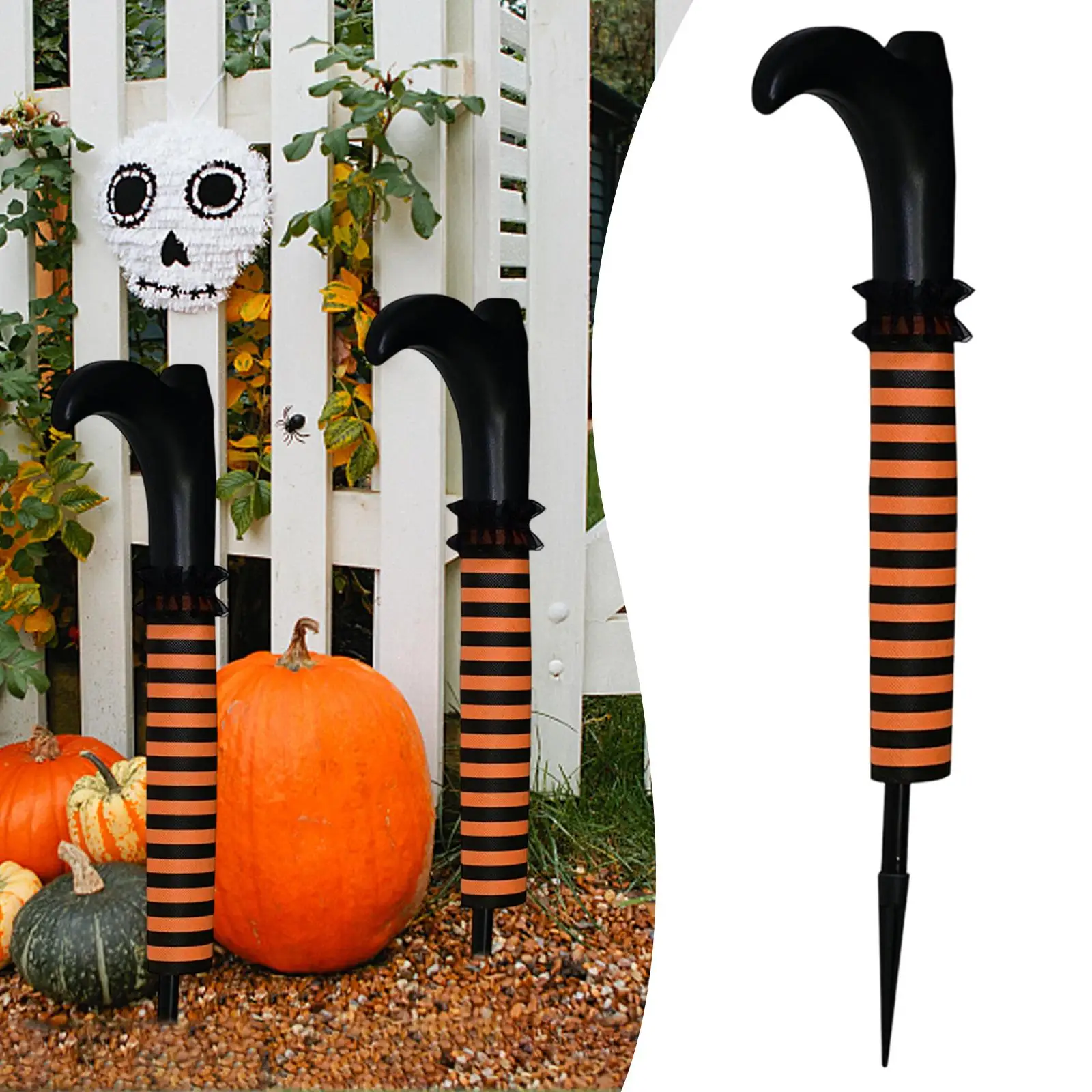 Halloween Decoration Upside Down Witch Leg Length 56cm , Orange and Black Strips
Halloween Decoration Upside Down Witch Leg Length 56cm , Orange and Black Strips