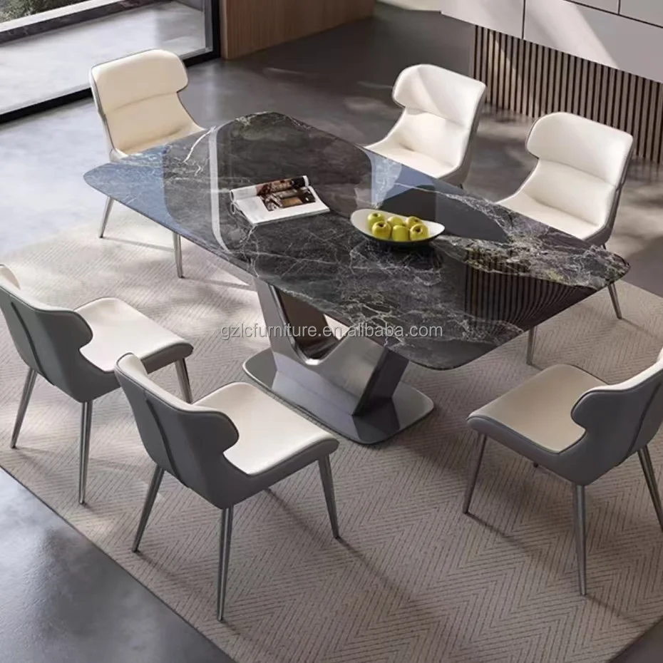 Italian Luxury Marble Dining Table Set 6 Modern Luxury Steel Chairs for Restaurant Wedding or Home Bar Furniture
Italian Luxury Marble Dining Table Set 6 Modern Luxury Steel Chairs for Restaurant Wedding or Home Bar Furniture