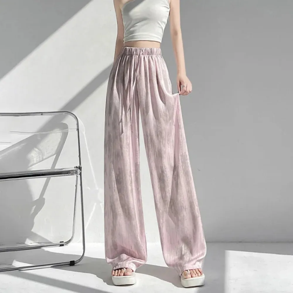 Fashion Loose Fit Women Ice Silk Pants Wide Leg Straight Leg Wide-Leg Pants Comfortable Oversized Casual Pants Summer Wear
Fashion Loose Fit Women Ice Silk Pants Wide Leg Straight Leg Wide-Leg Pants Comfortable Oversized Casual Pants Summer Wear