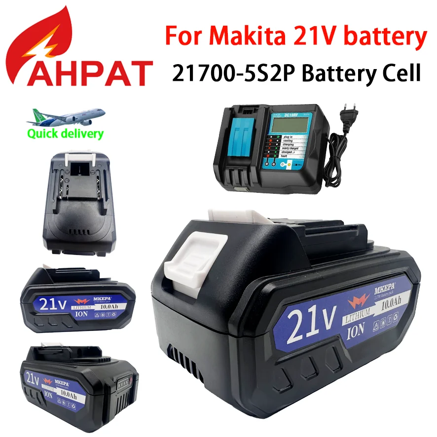 5S2P 10000mAh 21700 original makita18V BL1830 lithium-ion rechargeable power tool battery 21V BL1860 BL1850 BL1860B BL1840
5S2P 10000mAh 21700 original makita18V BL1830 lithium-ion rechargeable power tool battery 21V BL1860 BL1850 BL1860B BL1840