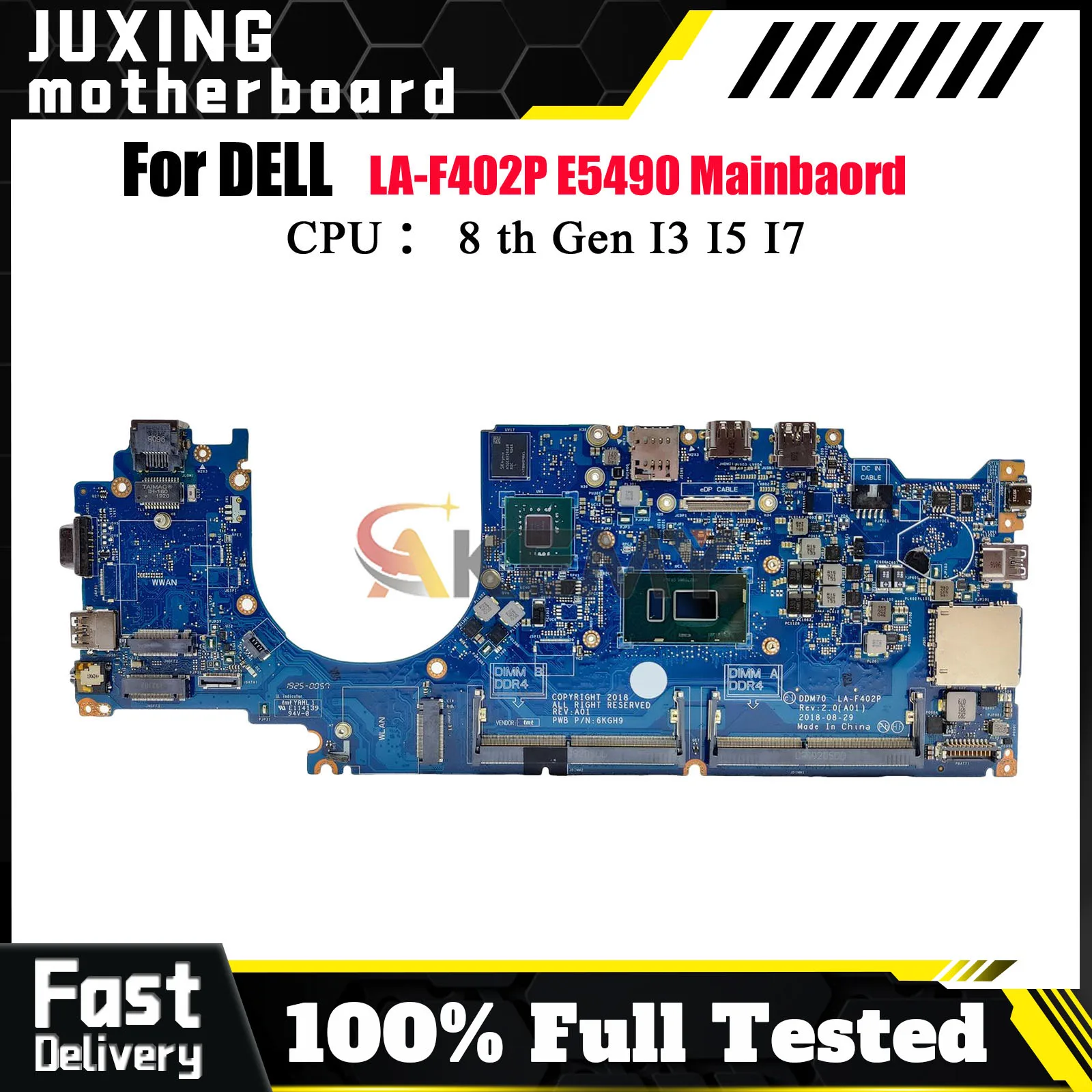 Для Dell Latitude E5490 i3 i5 i7 7th 8th LA-F401P материнская плата для ноутбука 0C08DH 0M71FV 0NJFT2 08KN1W протестировано нормально
Для Dell Latitude E5490 i3 i5 i7 7th 8th LA-F401P материнская плата для ноутбука 0C08DH 0M71FV 0NJFT2 08KN1W протестировано нормально