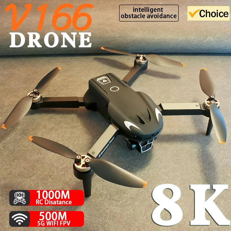 New V166 Drone Professinal Three Camera 8K Wide Angle Optical GPS Localization Four-way Obstacle Avoidance Quadcopter kid' toys
New V166 Drone Professinal Three Camera 8K Wide Angle Optical GPS Localization Four-way Obstacle Avoidance Quadcopter kid' toys