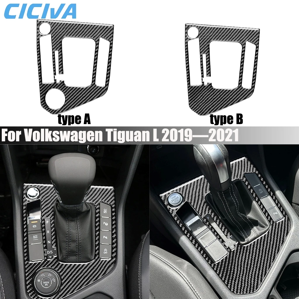 Carbon Fiber Car Accessories Center Console Gear Shift Modified Interior Trim Cover Sticker For Volkswagen Tiguan L 2019—2021 
Carbon Fiber Car Accessories Center Console Gear Shift Modified Interior Trim Cover Sticker For Volkswagen Tiguan L 2019—2021