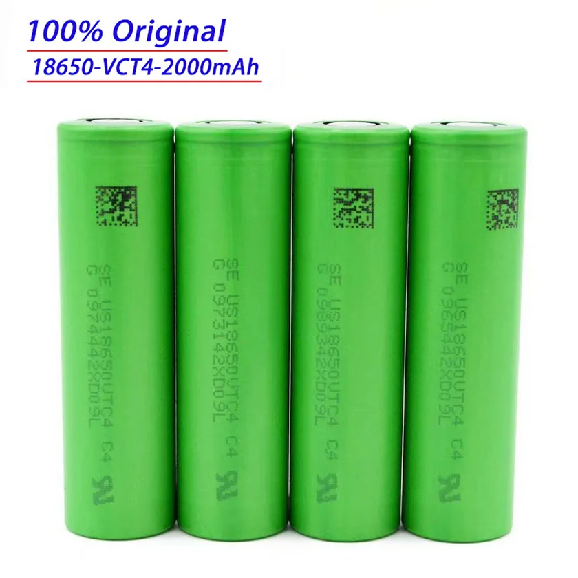 100% New Original 3.7V 2000mAh Li Ion Rechargeable 18650 Battery for US18650 VCT4 20A 2000mah for Sony Toys Tools Flashlight
100% New Original 3.7V 2000mAh Li Ion Rechargeable 18650 Battery for US18650 VCT4 20A 2000mah for Sony Toys Tools Flashlight