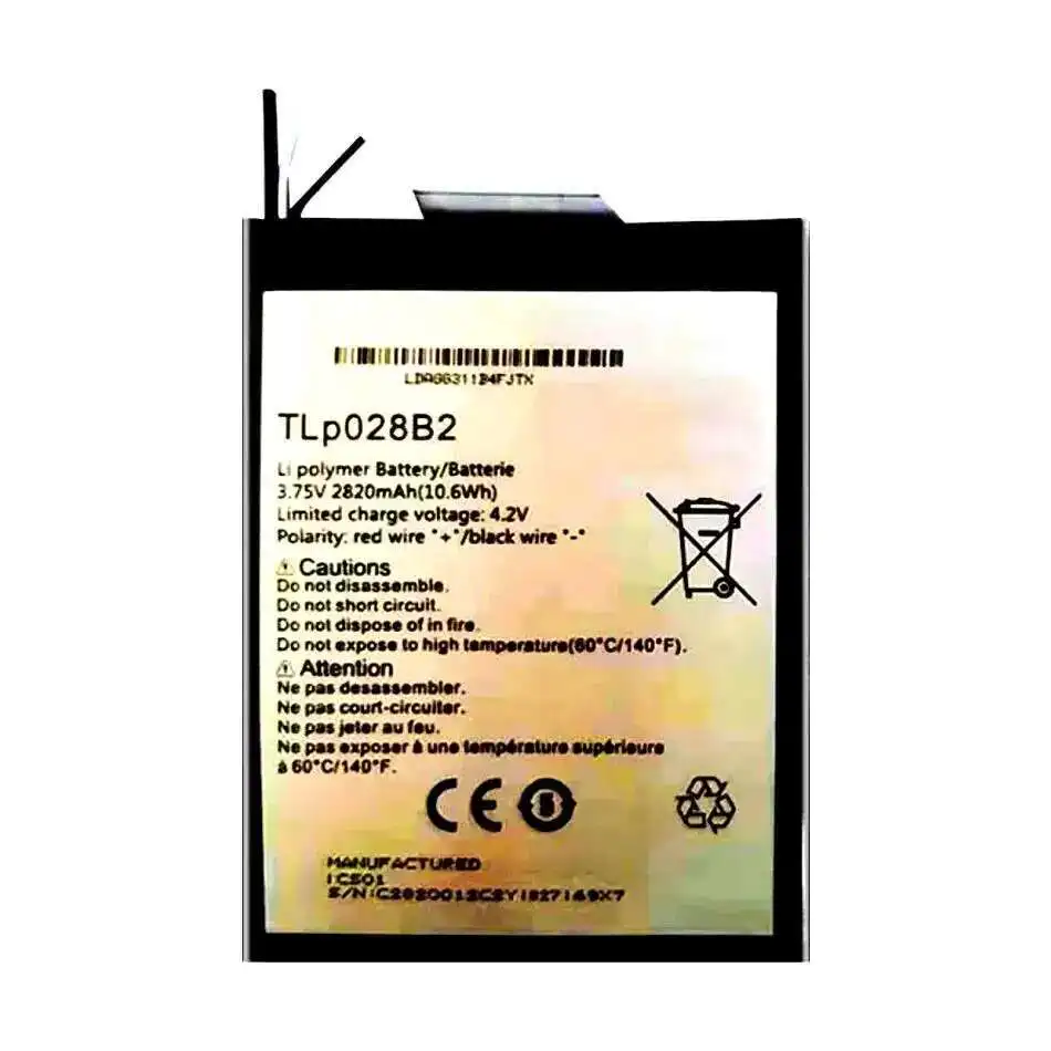 Прочный стабильный аккумулятор для Alcatel One Touch для Tcl OT-8055 OT-8057 TLp028B2 2820 мАч мобильного телефона
Прочный стабильный аккумулятор для Alcatel One Touch для Tcl OT-8055 OT-8057 TLp028B2 2820 мАч мобильного телефона