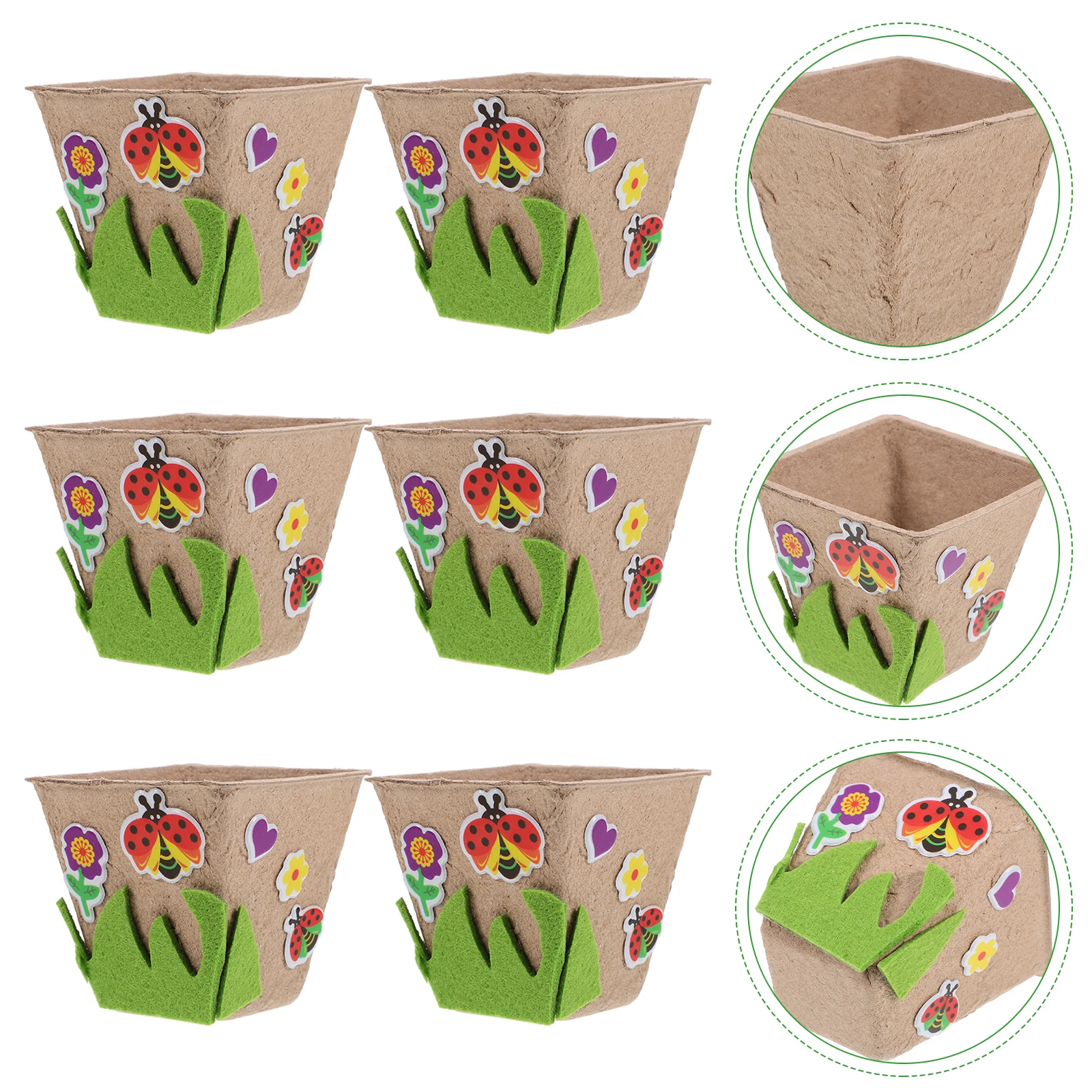 1 set 6x6cm Paper Pulp Seedling Cups Garden Planting Pot Craft Kit Kids Activity Starter Pots Nursery Container
1 set 6x6cm Paper Pulp Seedling Cups Garden Planting Pot Craft Kit Kids Activity Starter Pots Nursery Container