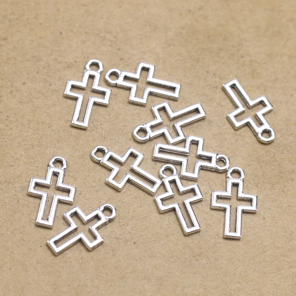 50 pcs Cross Pendant DIY Charms Hollow Out Alloy Silver Jewelry Making Pendants Craft Supplies Accessories Charm Set
50 pcs Cross Pendant DIY Charms Hollow Out Alloy Silver Jewelry Making Pendants Craft Supplies Accessories Charm Set
