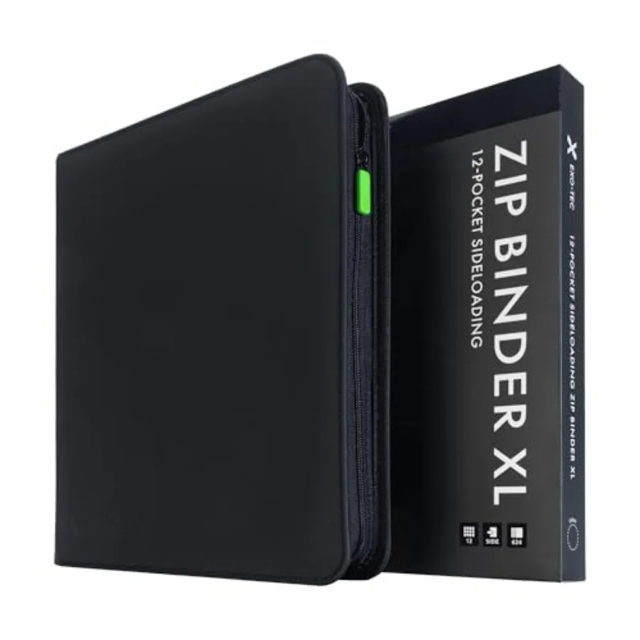 12 XL Pocket Zip Binder, 624 Cards, Exo-Tec Material, 26 Side-Loading Pages
12 XL Pocket Zip Binder, 624 Cards, Exo-Tec Material, 26 Side-Loading Pages