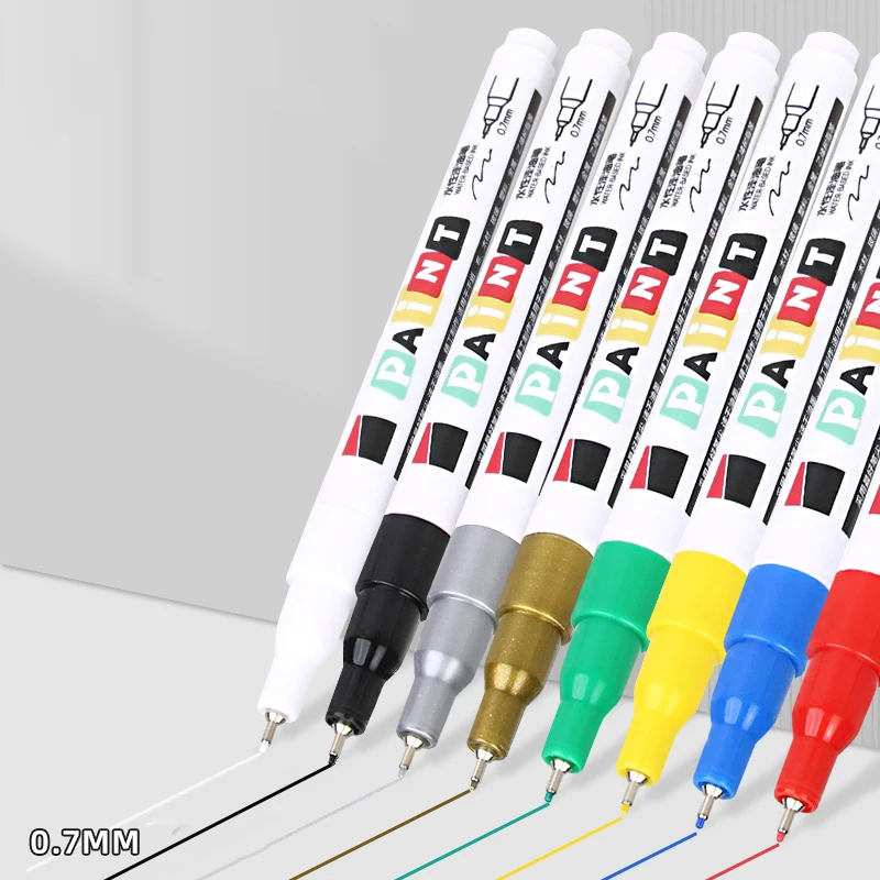 8-Color 0.7mm Paint Markers Pen Quick-Dry Markers - Waterproof, Non-Fade Fine Tip Pens for Drawing, Outlining & Model Touch-Up
8-Color 0.7mm Paint Markers Pen Quick-Dry Markers - Waterproof, Non-Fade Fine Tip Pens for Drawing, Outlining & Model Touch-Up