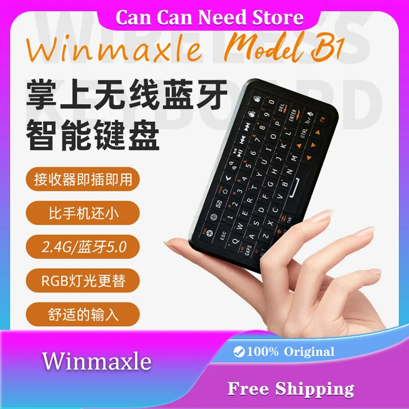 Winmaxle Modelb1 Mini Keyboard Portable Keyboard RGB Multi-system Compatible Handheld Wireless Bluetooth Smart Keyboard
Winmaxle Modelb1 Mini Keyboard Portable Keyboard RGB Multi-system Compatible Handheld Wireless Bluetooth Smart Keyboard