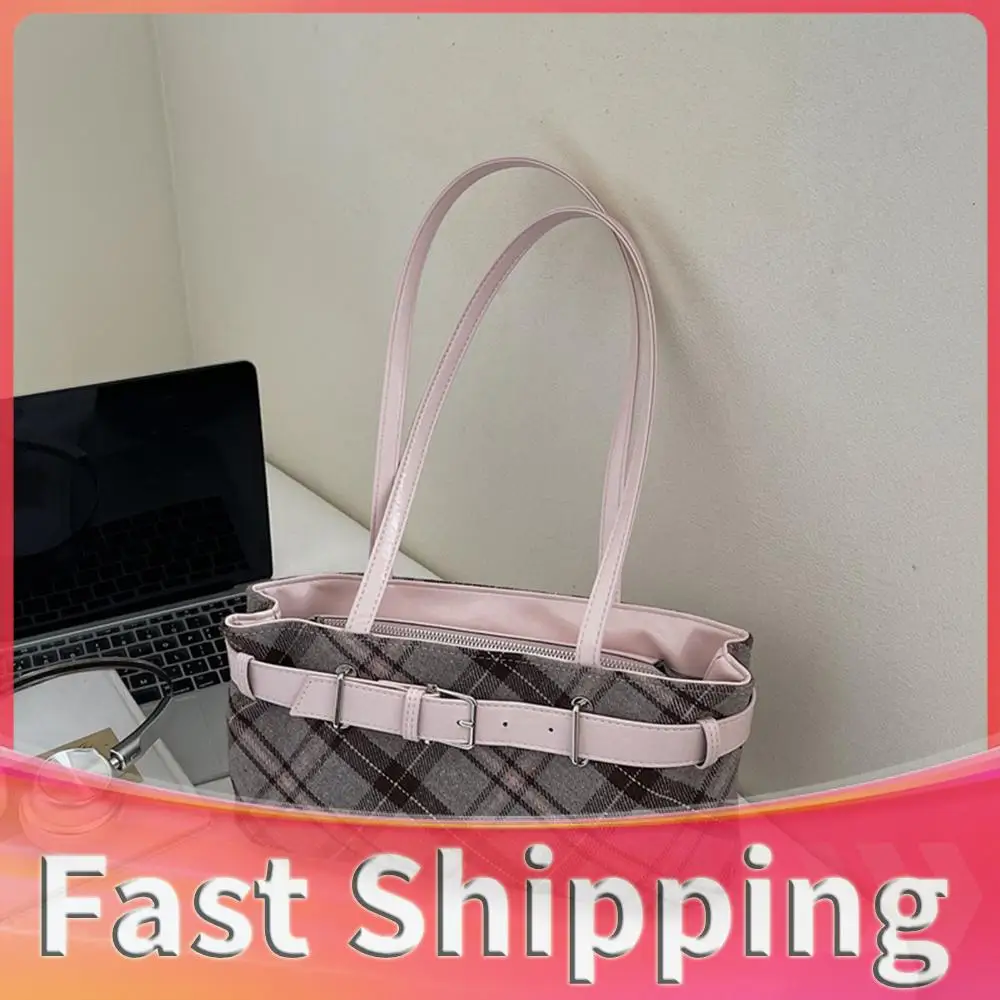 Women Girls Canvas Plaid Fashion Checkerboard Handbag with Zipper Checkered Shoulder Bag for Work Travel
Women Girls Canvas Plaid Fashion Checkerboard Handbag with Zipper Checkered Shoulder Bag for Work Travel