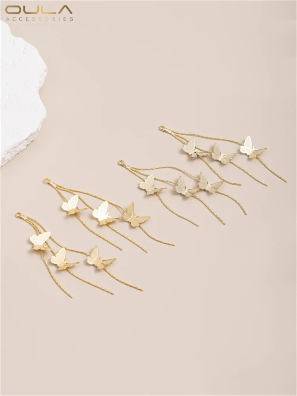 Copper Plated 4K Light Gold Plated 18K Real Gold Fairy Butterfly Tassel Hanging Chain DIY Earrings Pendant Earrings Accessories
Copper Plated 4K Light Gold Plated 18K Real Gold Fairy Butterfly Tassel Hanging Chain DIY Earrings Pendant Earrings Accessories