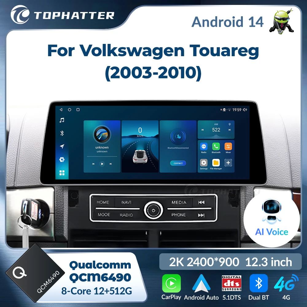 Car Radio Multimedia Player For VW Volkswagen Touareg 2003-2010 Navi 12.3" Android GPS 4G Carplay Head Unit Bluetooth WIFI
Car Radio Multimedia Player For VW Volkswagen Touareg 2003-2010 Navi 12.3" Android GPS 4G Carplay Head Unit Bluetooth WIFI