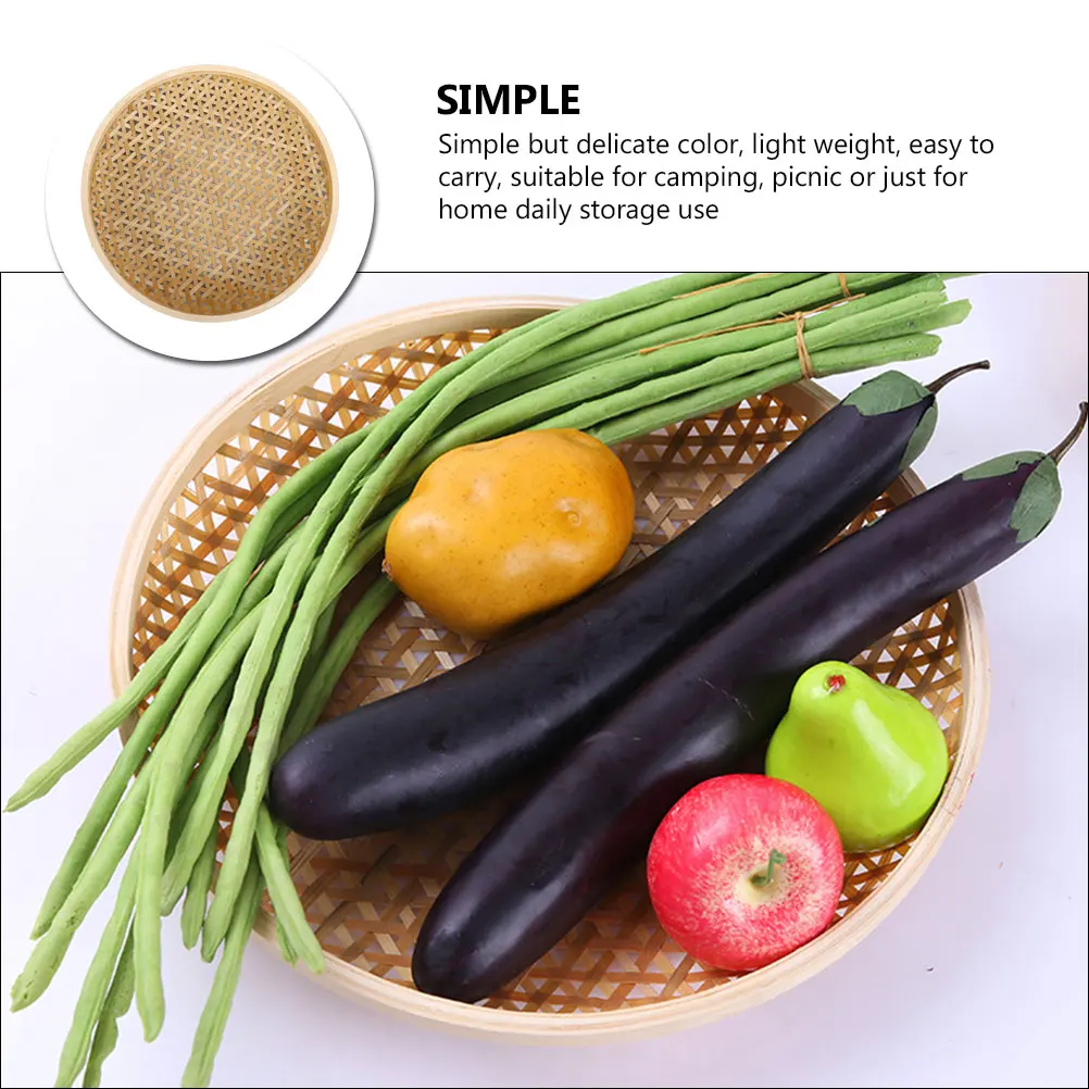 Bamboo Woven Basket Large Size Snack Plate Storage Food Tray Container Multipurpose Fruit Portable Home Fruits Plate Dessert
Bamboo Woven Basket Large Size Snack Plate Storage Food Tray Container Multipurpose Fruit Portable Home Fruits Plate Dessert