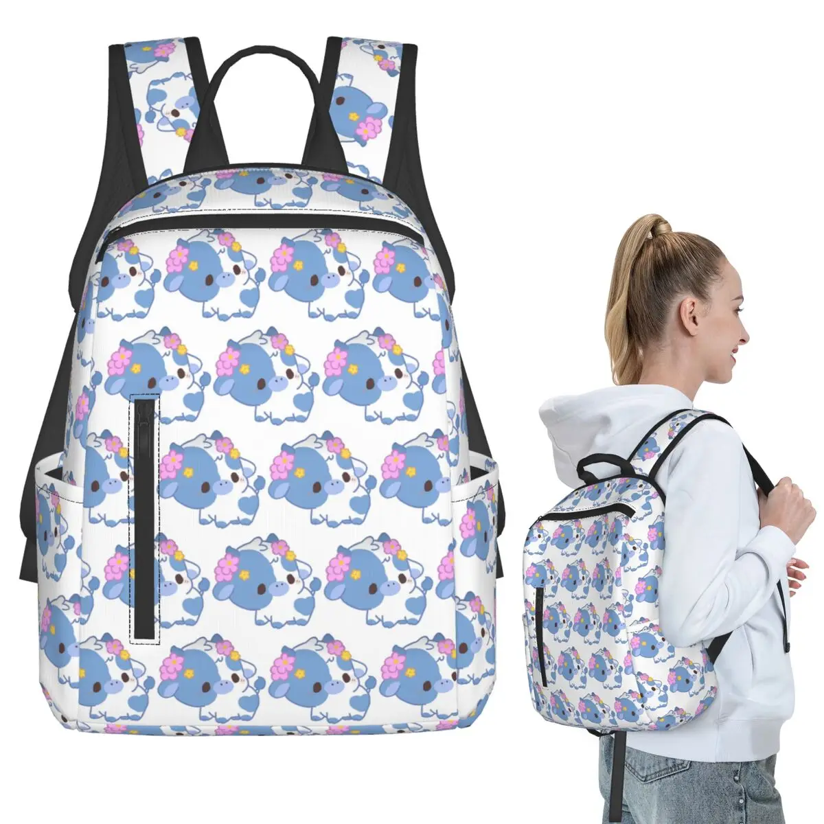 Blue Cow Backpack Student BookBag Children School Bag Computer Shoulder Bags Boys Girls
Blue Cow Backpack Student BookBag Children School Bag Computer Shoulder Bags Boys Girls