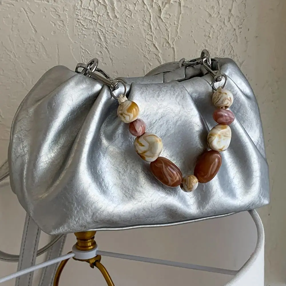 Summer Fashion Pleated Handbag Women's Mini Bucket Bag Ethnic Beaded Shoulder Crossbody Bag Korean Style Female PU Bags
Summer Fashion Pleated Handbag Women's Mini Bucket Bag Ethnic Beaded Shoulder Crossbody Bag Korean Style Female PU Bags