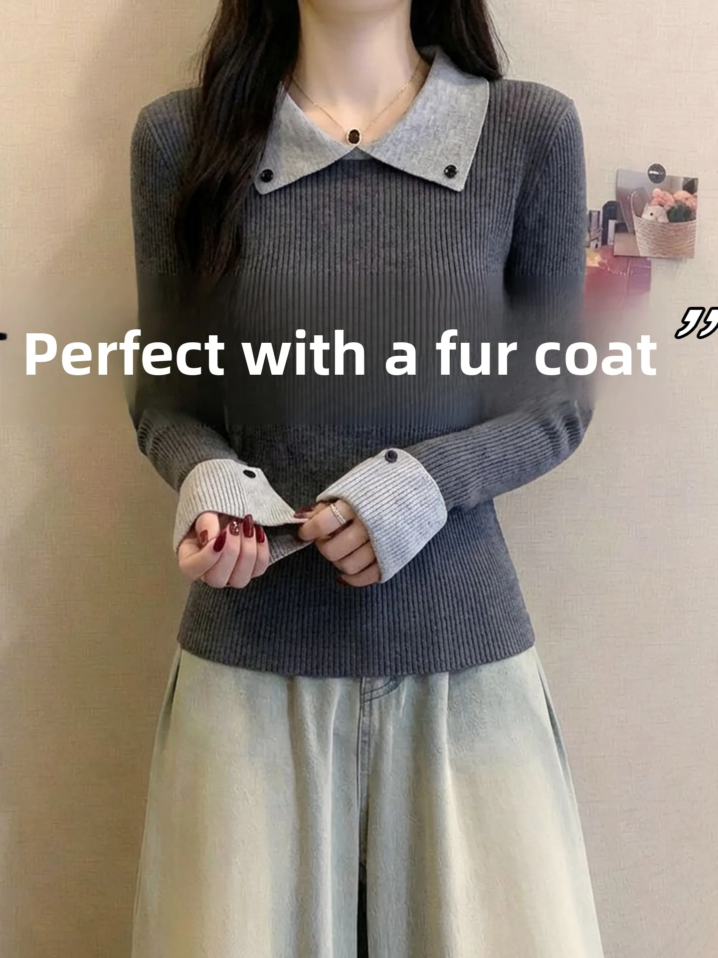 ay Collar Knitted Base irt Women's Thi Winter Miu Sle Inner Wear Slim Fit Ci Walk Suitable for 8-24 Years Old
ay Collar Knitted Base irt Women's Thi Winter Miu Sle Inner Wear Slim Fit Ci Walk Suitable for 8-24 Years Old