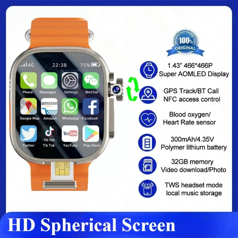 DW99Ultra Max Smartwatch 4G Android 10.0 2.2inch Amoled Rotary Camera Video Call GPS WIFI App Download DW99 Smart Watch Men
DW99Ultra Max Smartwatch 4G Android 10.0 2.2inch Amoled Rotary Camera Video Call GPS WIFI App Download DW99 Smart Watch Men