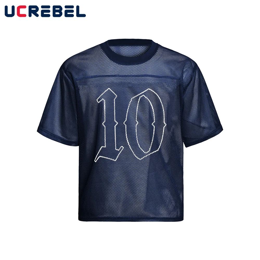 Letter Print Mesh Short Sleeve T-shirt Mens Double-sided Printed Summer High Street Crew Neck Half-Sleeve Tee Men Jersey
Letter Print Mesh Short Sleeve T-shirt Mens Double-sided Printed Summer High Street Crew Neck Half-Sleeve Tee Men Jersey