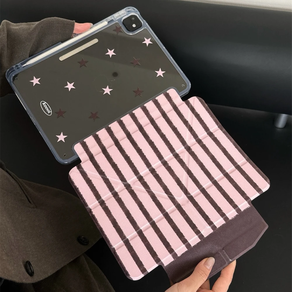 Korean Ins Simple Pink Brown Stripes Cover For iPad Pro 13 11th M5 M4 12.9 A16 10 8 7 9th 10th Air 11 M2 M3 Mini Tablet Case
Korean Ins Simple Pink Brown Stripes Cover For iPad Pro 13 11th M5 M4 12.9 A16 10 8 7 9th 10th Air 11 M2 M3 Mini Tablet Case