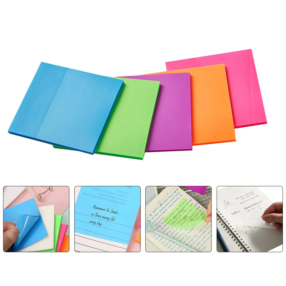 5 Pcs Office Transparent Note Clear Stickers Notebook Power Memo Sticky Self Seal Envelopes Notepads PET Memos for Release 
5 Pcs Office Transparent Note Clear Stickers Notebook Power Memo Sticky Self Seal Envelopes Notepads PET Memos for Release
