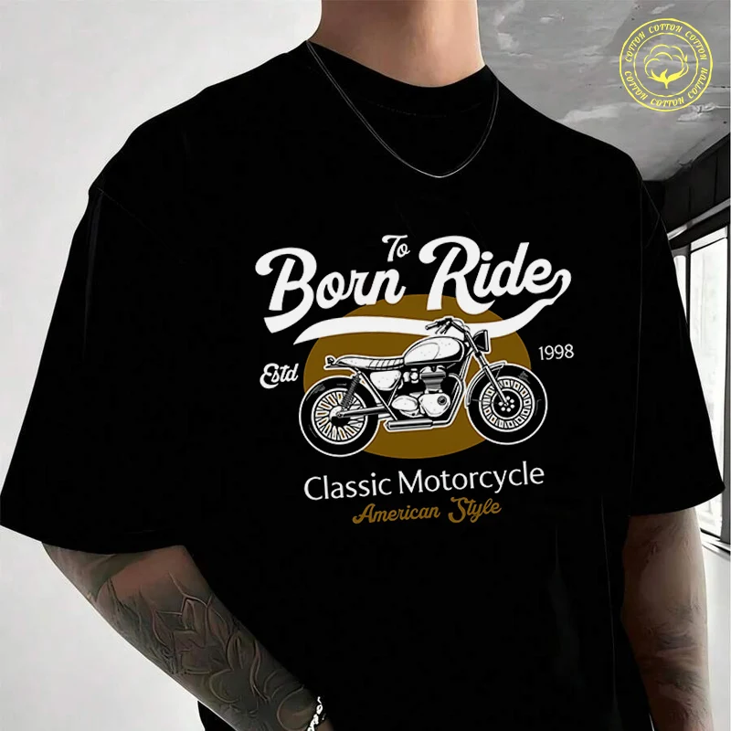 Мужская футболка для мотоциклистов Born To Ride, классическая мотоциклетная модная повседневная футболка в уличном стиле, подходит для путешествий и занятий спортом.
Мужская футболка для мотоциклистов Born To Ride, классическая мотоциклетная модная повседневная футболка в уличном стиле, подходит для путешествий и занятий спортом.