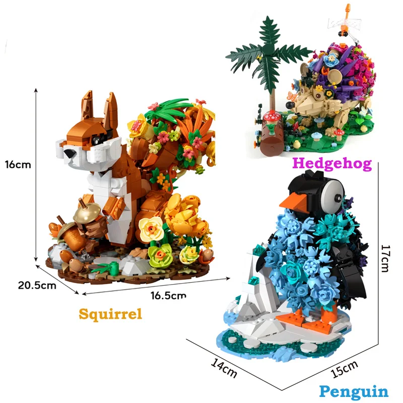 Набор строительных блоков с цветком белки MOC, креативный цветочный пингвин/ежик в сборе, украшения в виде животных, модель, маленькие кирпичи, игрушки, подарки
Набор строительных блоков с цветком белки MOC, креативный цветочный пингвин/ежик в сборе, украшения в виде животных, модель, маленькие кирпичи, игрушки, подарки