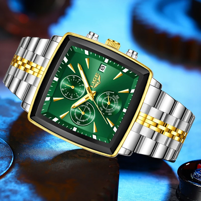 LIGE Square Luxury Quartz Watches Male Classic Fashion Stainless Casual Sport Waterproof Sport Waterproof Man Watch Reloj Hombre
LIGE Square Luxury Quartz Watches Male Classic Fashion Stainless Casual Sport Waterproof Sport Waterproof Man Watch Reloj Hombre