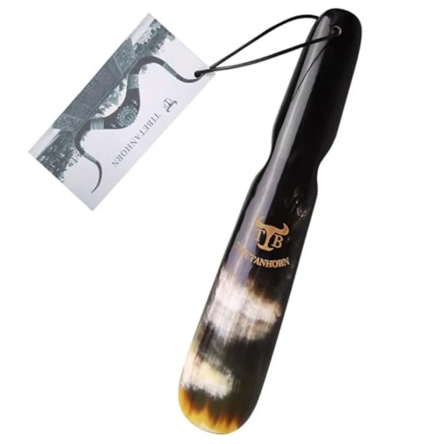 Shoe Horn, Hand Crafted Natural Tibetan Yak Horn Shoe Horns for Boots and All Shoes, Travel Size with Gift Box
Shoe Horn, Hand Crafted Natural Tibetan Yak Horn Shoe Horns for Boots and All Shoes, Travel Size with Gift Box