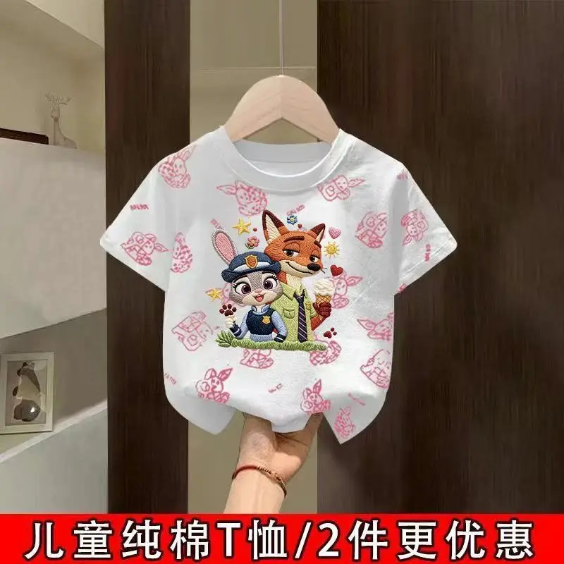 New Crazy Animal City Children's Pure Cotton T-shirt Summer Girls Casual Versatile Short-sleeved Pure Cotton Cartoon Top T
New Crazy Animal City Children's Pure Cotton T-shirt Summer Girls Casual Versatile Short-sleeved Pure Cotton Cartoon Top T