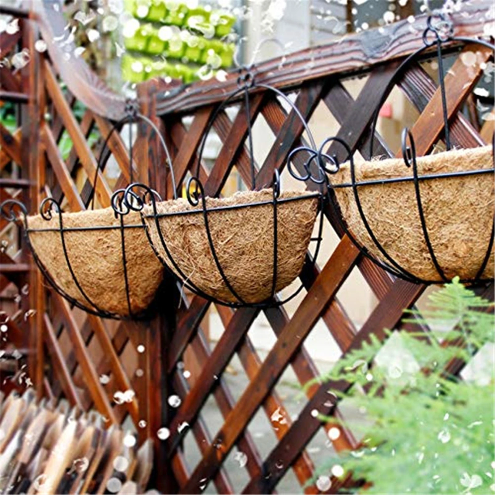 Natural Hanging Basket Liner Wall Decoration Coconut Fiber Flower Planter Breathable Waterproof for Greenhouse Supplies
Natural Hanging Basket Liner Wall Decoration Coconut Fiber Flower Planter Breathable Waterproof for Greenhouse Supplies