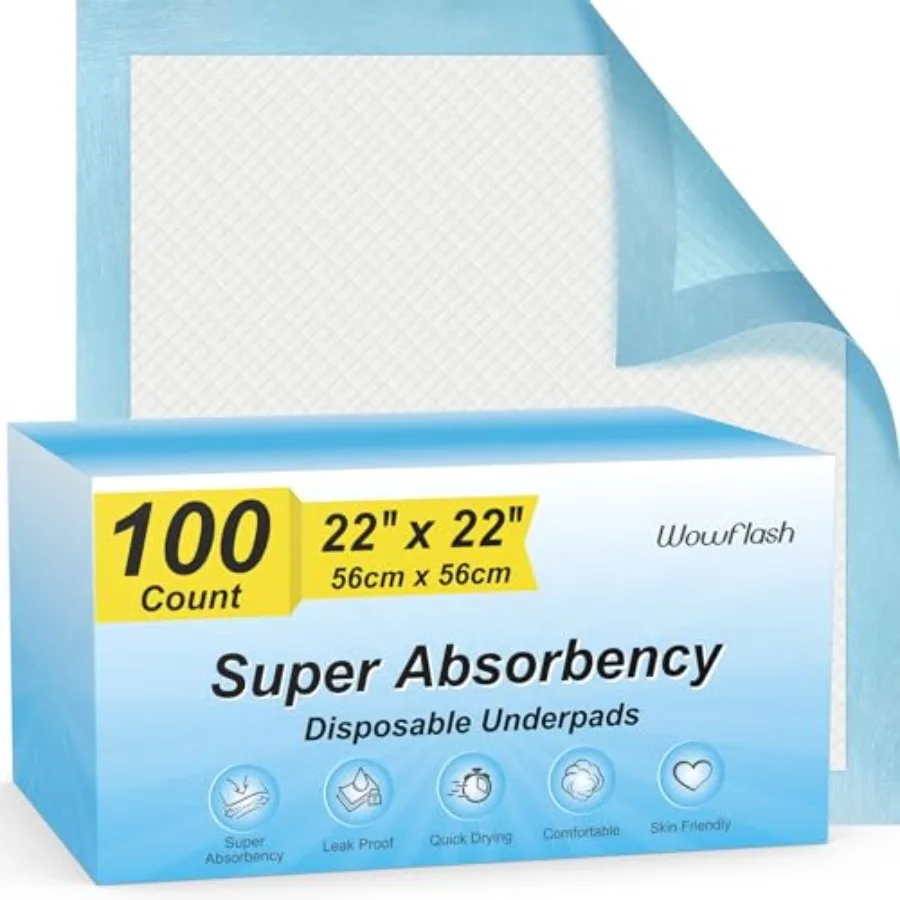 22" x 22" Super Absorbency Disposable Underpads Leakproof Quick Drying Disposable Pads for Baby Puppy and Adults Puppy Pads Cat
22" x 22" Super Absorbency Disposable Underpads Leakproof Quick Drying Disposable Pads for Baby Puppy and Adults Puppy Pads Cat