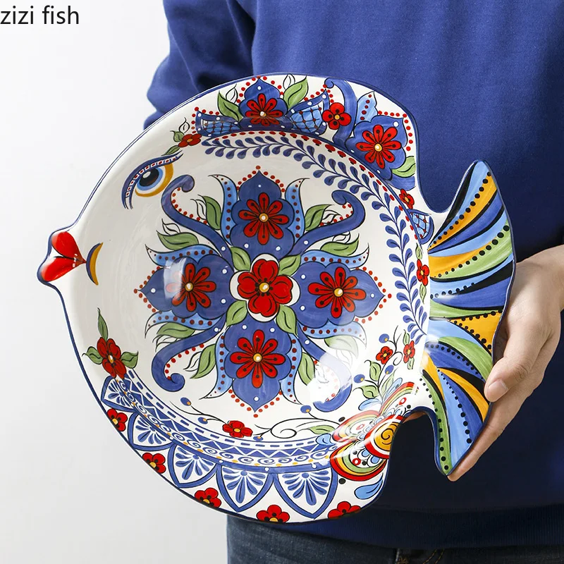 Creative Fish Shaped Ceramic Bowl Fruit Plate Salad Bowls Soup Bowl Dining Plate Dessert Bowls Sashimi Plates Pasta Dish Tray
Creative Fish Shaped Ceramic Bowl Fruit Plate Salad Bowls Soup Bowl Dining Plate Dessert Bowls Sashimi Plates Pasta Dish Tray
