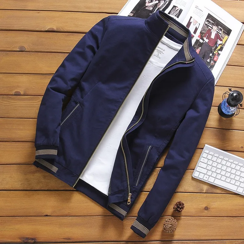 Men's Spring Autumn Quality Jacket Coat Korean Style Casual Men's Cotton New Jacket Middle Aged Stand Collar Slim Fit Jacket
Men's Spring Autumn Quality Jacket Coat Korean Style Casual Men's Cotton New Jacket Middle Aged Stand Collar Slim Fit Jacket