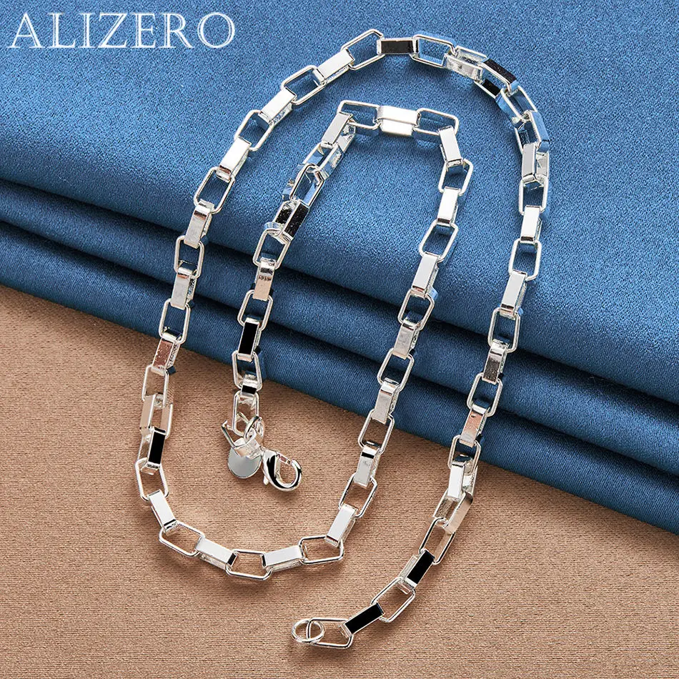 ALIZERO 925 Sterling Silver Necklace 18 inch 4mm Long Box Chain Necklaces For Women Men Fashion Party Jewelry Gifts
ALIZERO 925 Sterling Silver Necklace 18 inch 4mm Long Box Chain Necklaces For Women Men Fashion Party Jewelry Gifts