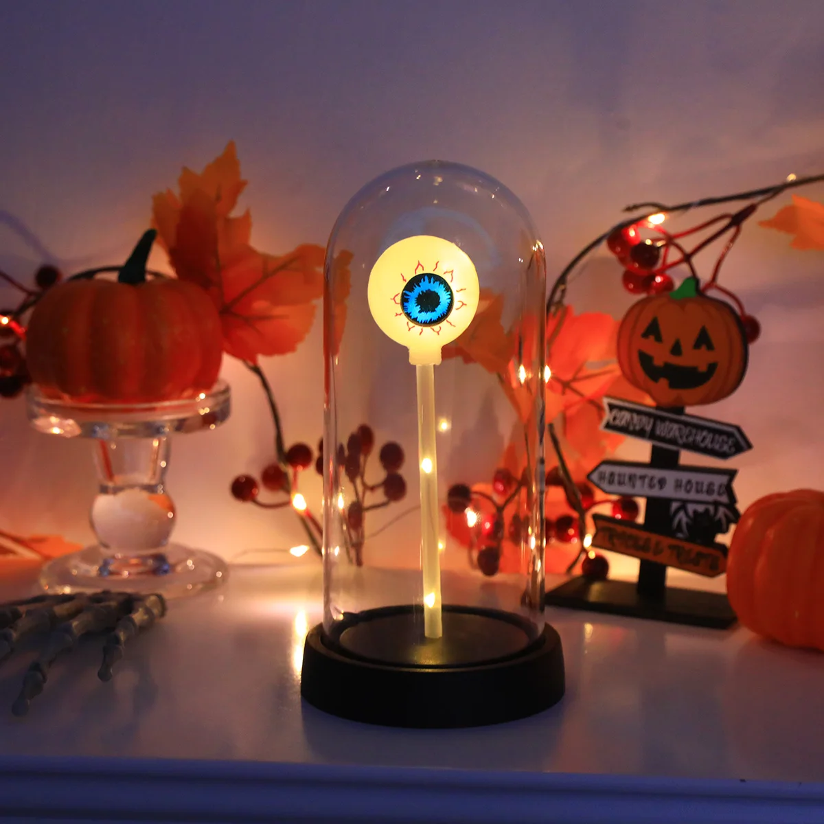 Creepy Halloween Eyeball LED Decorative Table Light, Glass Dome Night Lamp for Bedroom Desk Haunted House Holiday Decor
Creepy Halloween Eyeball LED Decorative Table Light, Glass Dome Night Lamp for Bedroom Desk Haunted House Holiday Decor