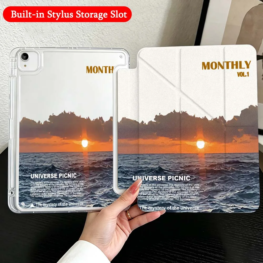Sunset Over Sea Horizon Case For iPad Mini Pro Air 5 6 7 8 9 10th 11th 11 9.7 10.9 13 inch Transparent Y-Shaped Folding Tablet
Sunset Over Sea Horizon Case For iPad Mini Pro Air 5 6 7 8 9 10th 11th 11 9.7 10.9 13 inch Transparent Y-Shaped Folding Tablet
