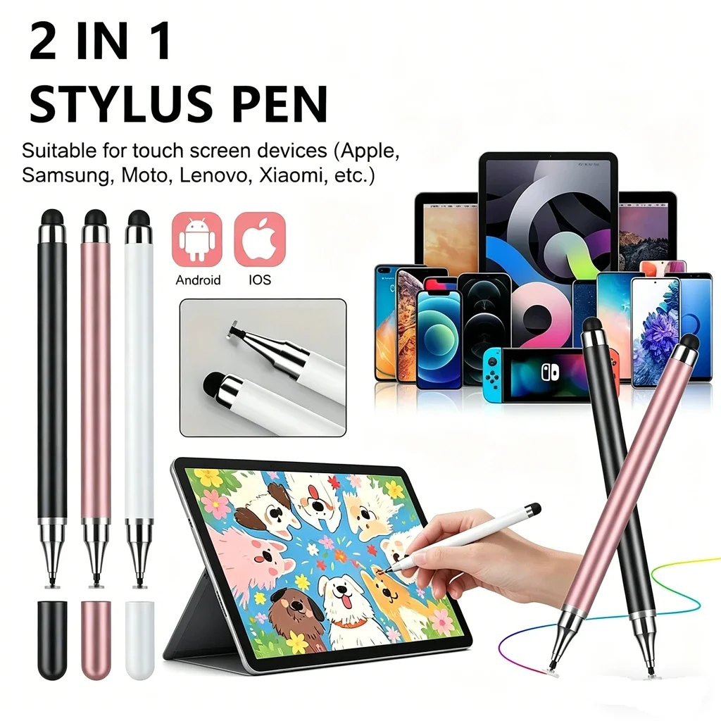 1/2Pcs 2in1 Universal Stylus Pen For Tablet Mobile Android ios Phone iPad Accessories Drawing Tablet Capacitive Screen Touch Pen
1/2Pcs 2in1 Universal Stylus Pen For Tablet Mobile Android ios Phone iPad Accessories Drawing Tablet Capacitive Screen Touch Pen