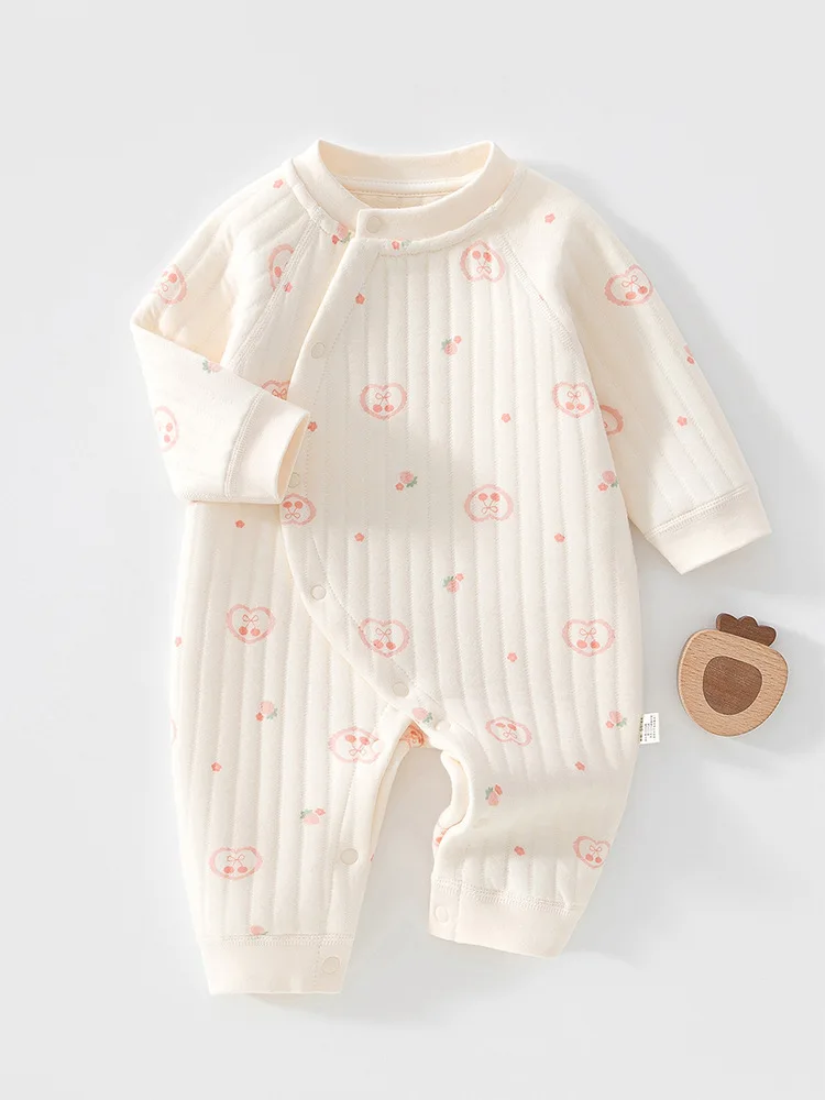 2026 Autumn Baby Warm Cotton Romper Infant Thermal Quilted Jumpsuit With Cartoon Snap Closure Newborn Onesies Clothes
2026 Autumn Baby Warm Cotton Romper Infant Thermal Quilted Jumpsuit With Cartoon Snap Closure Newborn Onesies Clothes