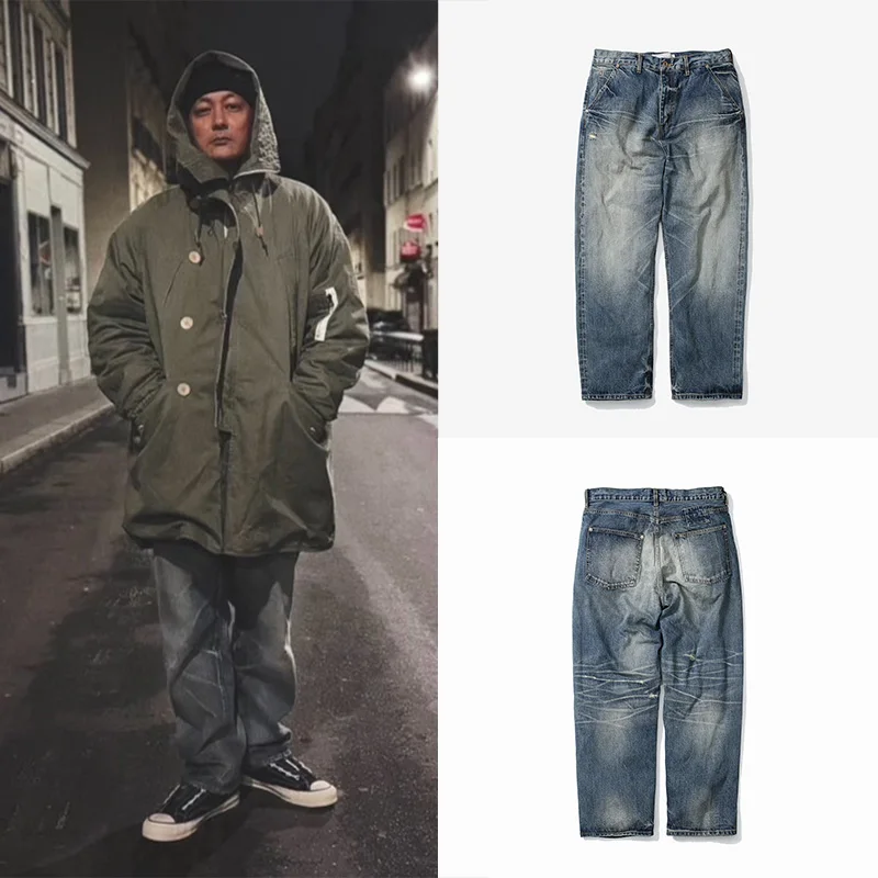 Retro Waed Distred Straight Leg Men's Casual Jeans Loose Fit Daily Wear Cotton Denim Torn Hole Vintage Sle
Retro Waed Distred Straight Leg Men's Casual Jeans Loose Fit Daily Wear Cotton Denim Torn Hole Vintage Sle