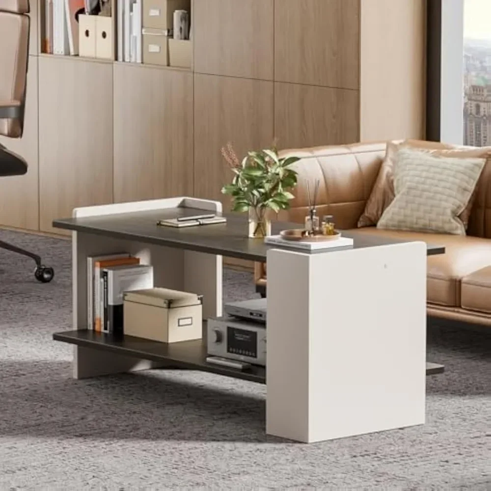 Coffee Table with Storage Shelf, Rectangle Wood Center Table, Small Side End Table for Living Room, Easy Assembly
Coffee Table with Storage Shelf, Rectangle Wood Center Table, Small Side End Table for Living Room, Easy Assembly