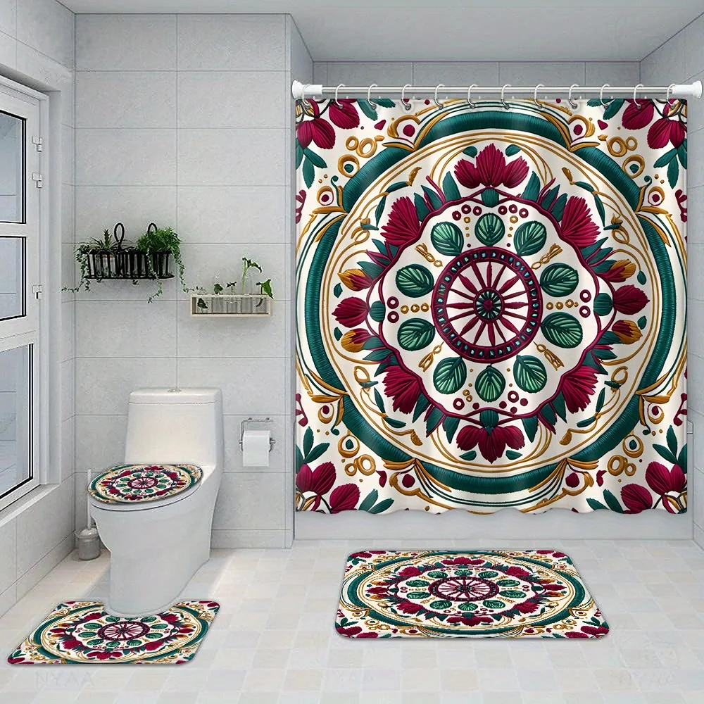 Colorful Pattern Shower Curtain Ethnic Art Style Bathroom with Hooks Home Hotel Machine Washable
Colorful Pattern Shower Curtain Ethnic Art Style Bathroom with Hooks Home Hotel Machine Washable